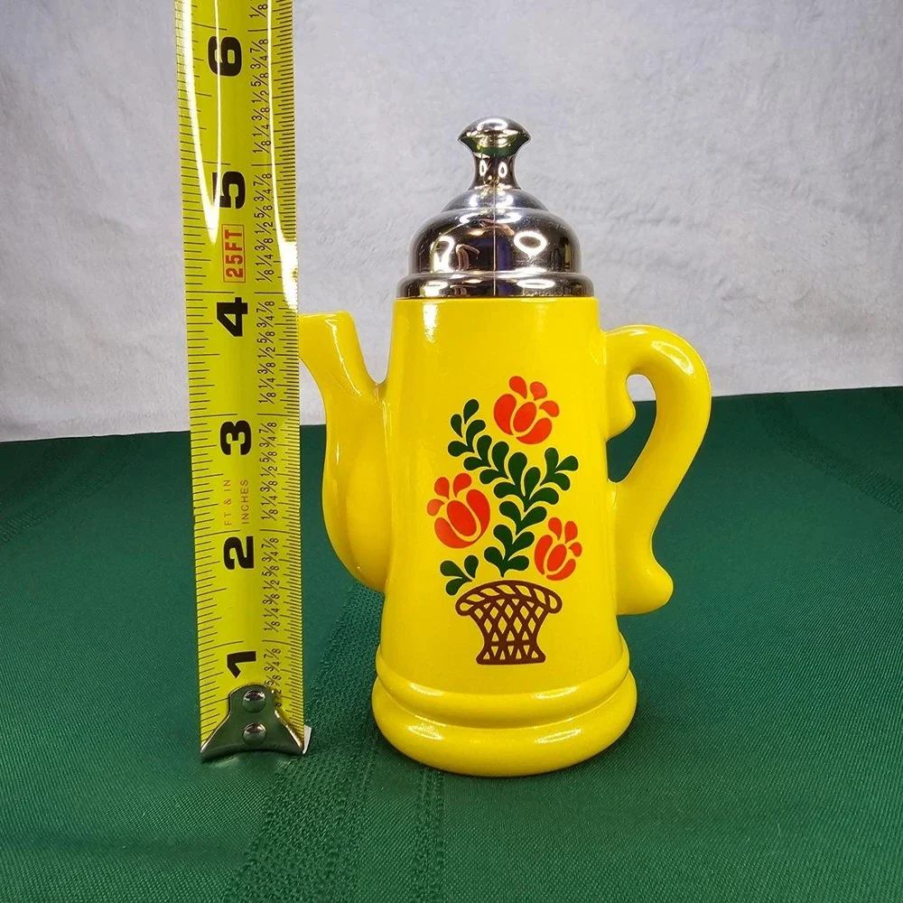 Vintage Avon Koffee Klatch Lemon‎ Velvet Bath Foam Teapot Empty Container Decor